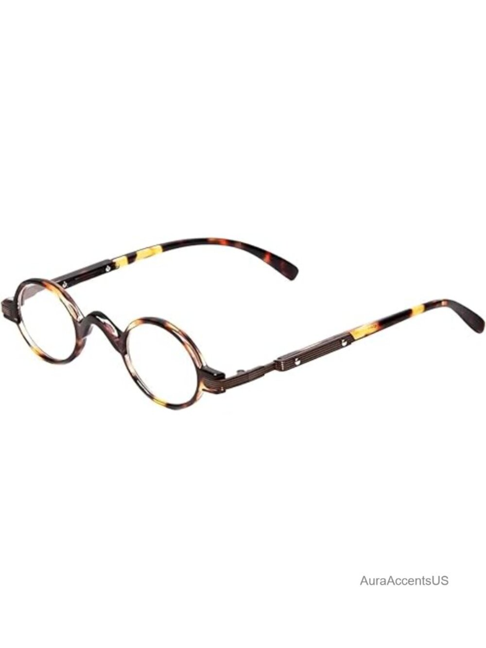 Vintage Round Metal Reading Glasses Retro Professor Readers
